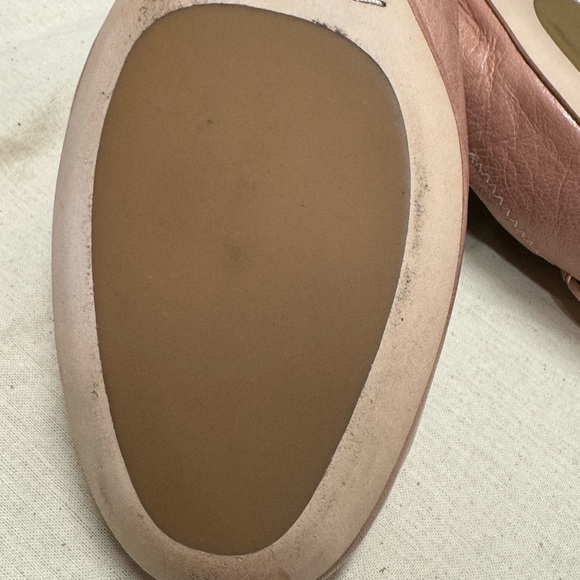 Tory Burch Size 8 Women's Pink Multi Logo Ballet Flat Shoes - Picture 4 of 4
